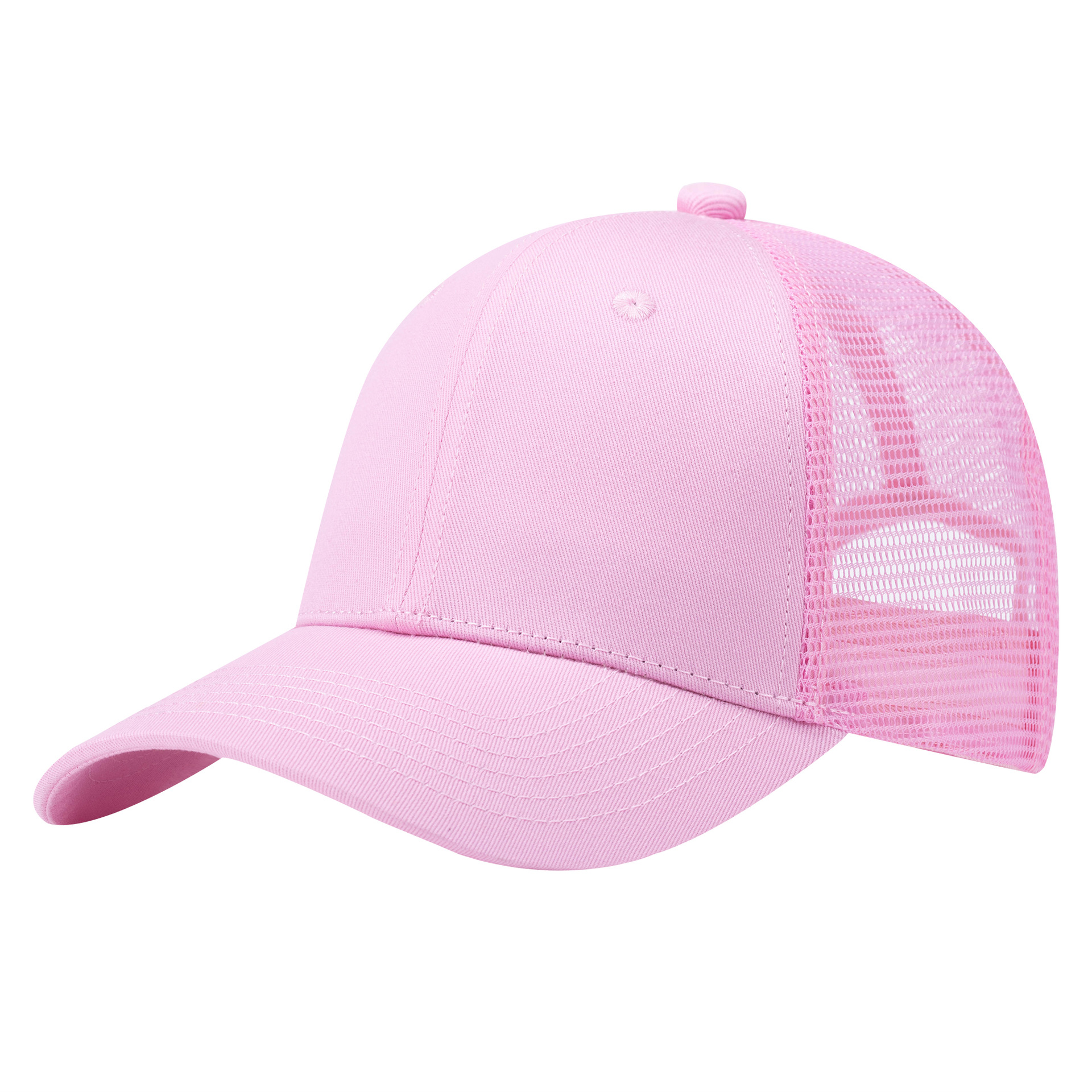 Red Adjustable Trucker Cap - Mesh Back Casual Baseball Hat for Men & Women