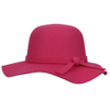 Wholesale Customizable Wool Floppy Hat with Wave Brim & Ribbon Bow for Women