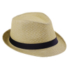 Wholesale Custom Straw Fedora Hat - Men Outdoor Beach Sun Hat