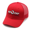Wholesale Custom Embroidered Red Mesh Trucker Cap - Men Sports Headwear