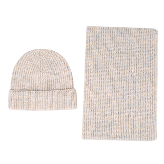Ribbed Knit Beanie & Scarf Set – Winter Warm Matching Hat Scarf Combo