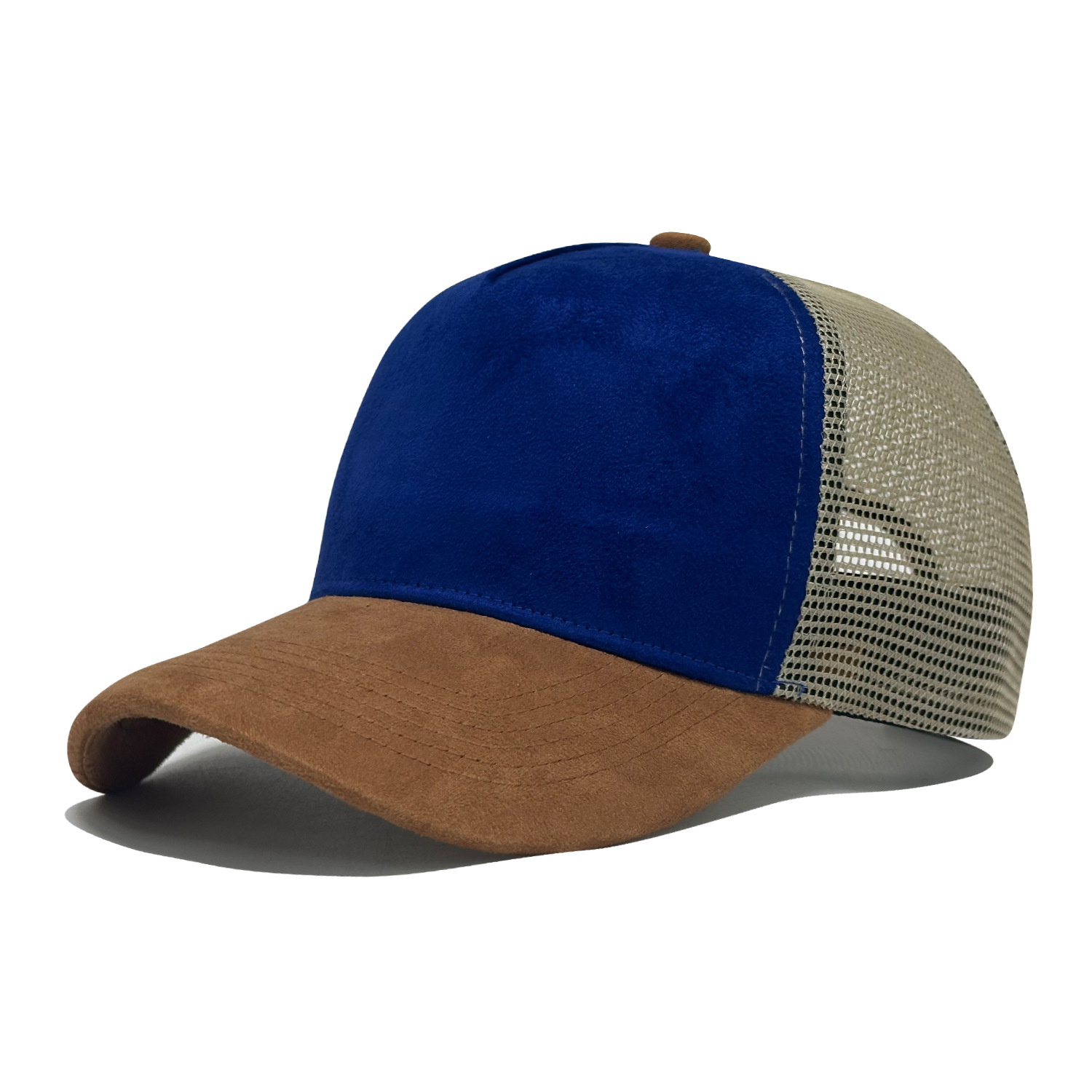 Custom Logo Suede Mesh Mesh Trucker Hat – Adjustable Baseball Cap