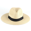 Retro Panama Style Straw Hat – Customizable Wide Brim Sun Protection Hat