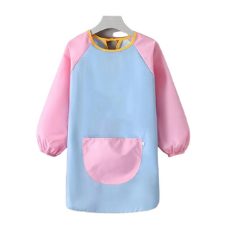 Waterproof Kids Painting Smock | Long Sleeve Toddler Art Apron with Pocket for Messy Play