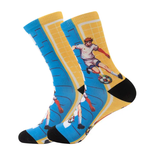 Colorful Cartoon Printing Logo Sports Crew Socks