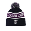 Custom Embroidery Logo Unisex Knit Football Beanie Acrylic Warm Hat Cap