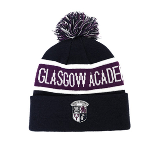 Custom Embroidery Logo Unisex Knit Football Beanie Acrylic Warm Hat Cap