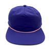 Wholesale Custom Logo Nylon Flat Brim Rope Hat Blank Quick-Dry Sports Baseball Cap 
