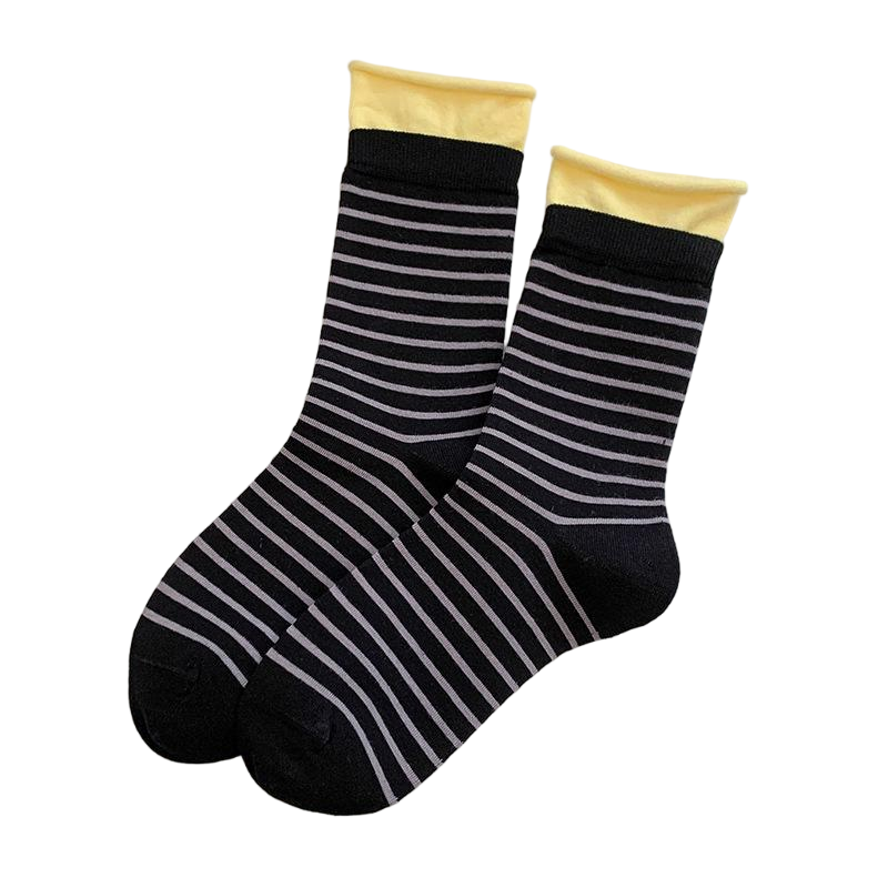 Wholesale Custom Women Fashion Stripe Socks – Comfortable Cotton Blend for Sports