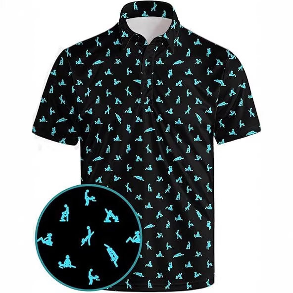 Wholesale Custom Men Printing Pattern Polo Shirts – Breathable Quick-Dry Fabric