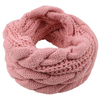 Pink Acrylic Cable Knit Neck Warmer