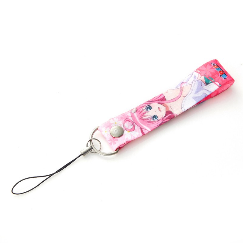 Wholesale Custom Pink Lace Print Lanyard with Gold Hook