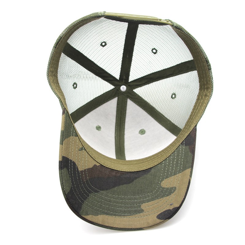 Military Camouflage Baseball Cap with Breathable Mesh Back