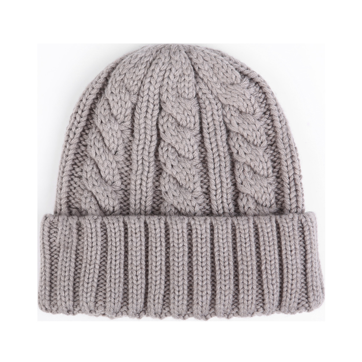 Warm Cable Knit Beanie Hat for Winter – Soft Acrylic Slouchy Skull Cap
