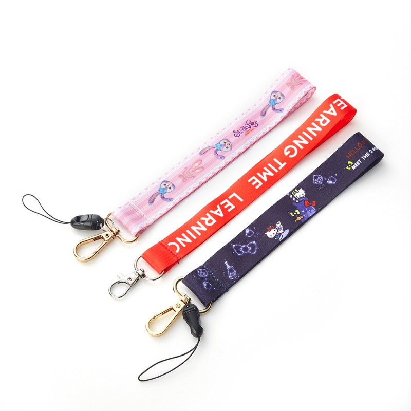 Kawaii Cartoon Lanyard, Cute Bear & Bunny Print Neck Strap for ID Badge, Phone & Keys