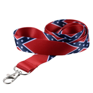 Wholesale Unisex Confederate Flag Neck Strap Lanyard with Lobster Clasp