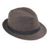 Wholesale Custom Straw Fedora Hat - Men Outdoor Beach Sun Hat