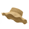Wholesale Custom Wavy Brim Raffia Sun Visor Hat - Women Beach Headwear