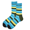 Retro Colorful Striped Crew Socks - Unisex Cotton Anti-Slip Breathable Socks
