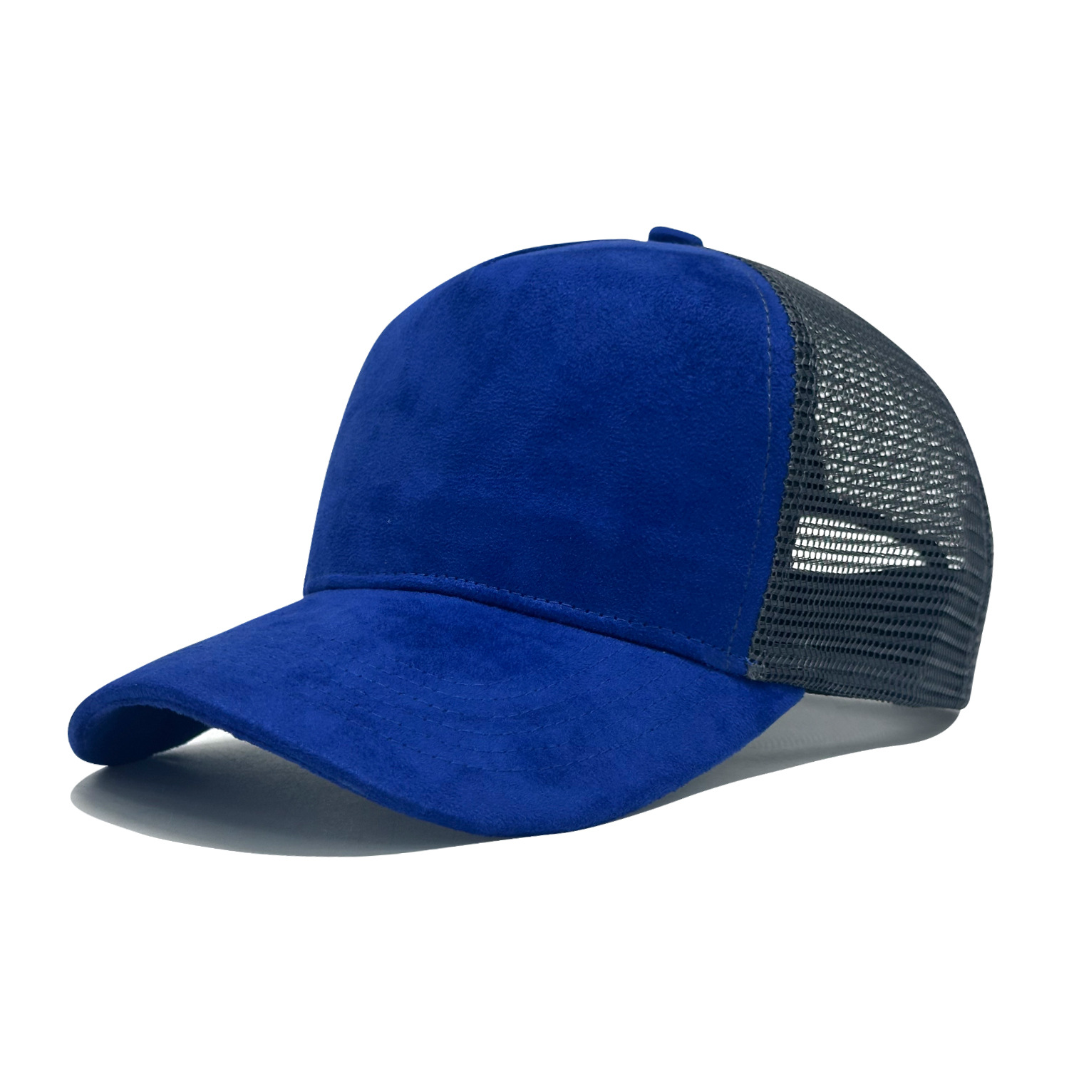 Custom Logo Suede Mesh Mesh Trucker Hat – Adjustable Baseball Cap